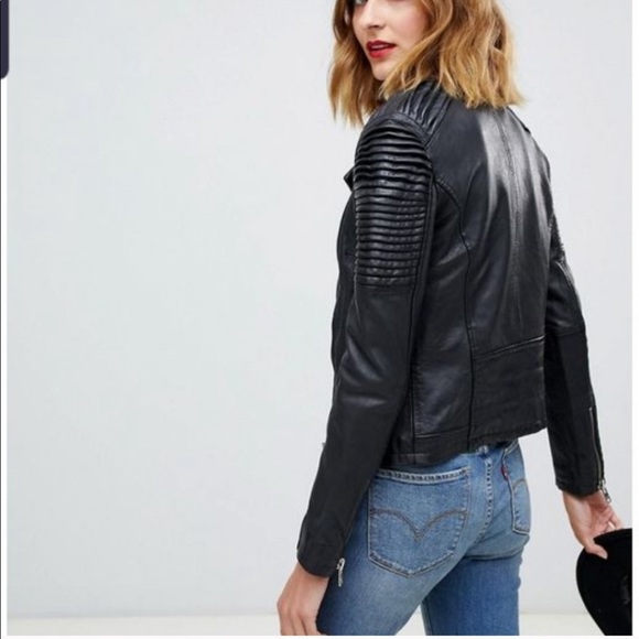 Barney’s leather moto jacket NWT - Picture 1 of 4
